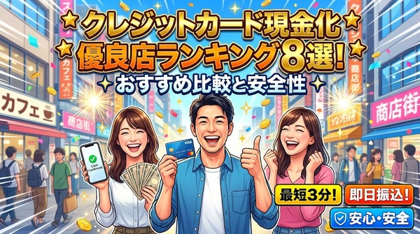 クレジットカード現金化優良店ランキング8選！おすすめ比較と安全性